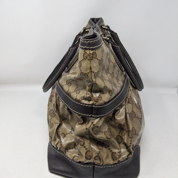 GUCCI Beige & Brown Crystal Shoulder Bag - Picture 3 of 14